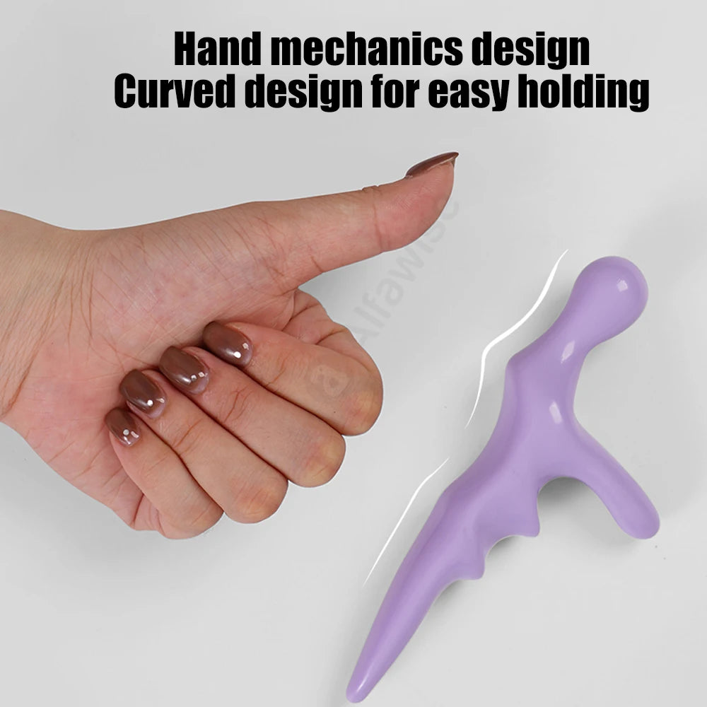 T Acupressure Foot Massager Thumb Finger Press Trigger Point Relieves Relaxation Whole Body Deep HandHeld Massage Feet Leg Tool