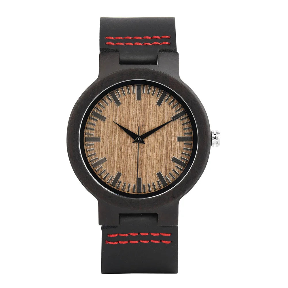 Belt Wood Watch Simple Fashion Lettering Custom Logo