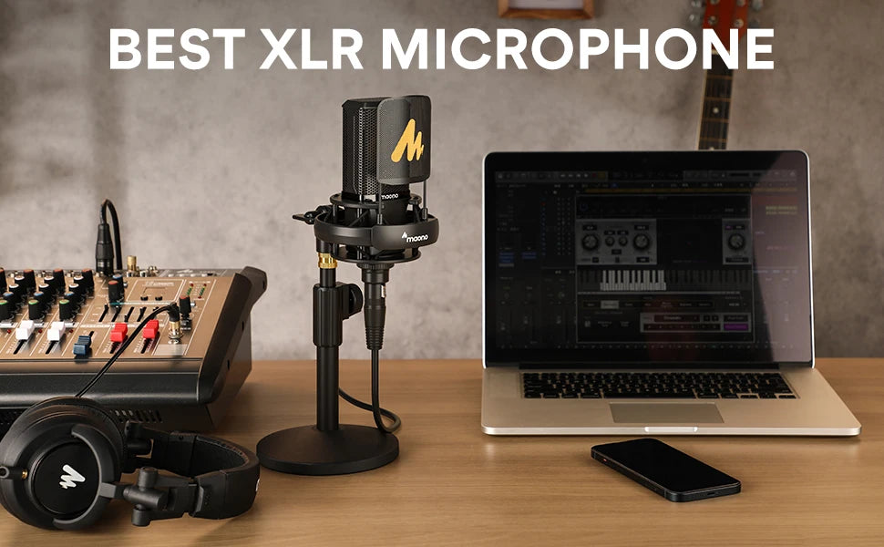 XLR Large Diaphragm Condenser Microphone for Studio Recording Podcasting and Streaming
