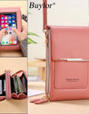 Luxury Designer Bag Soft Leather Wallet Touch Screen Cell Phone Purse Fashion Crossbody Shoulder Bag