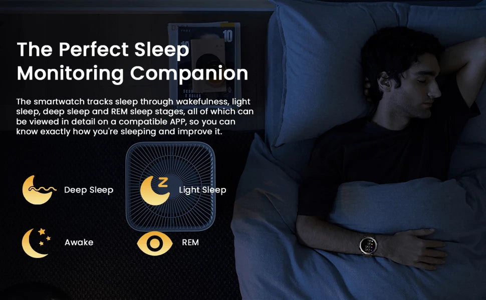 Smart Watch for Men Heart Rate Sleep Bluetooth Sport Smart Bracelet 1.39 Inch 360*360 HD Screen Outdoors Smartwatch