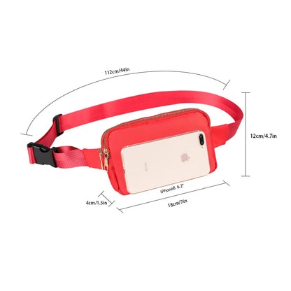 Belt Bags Fashion Waist Packs Double Pouch Designer Bum Hip Bag Shoulder Chest Pack Waterproof Phone Crossbody Bag