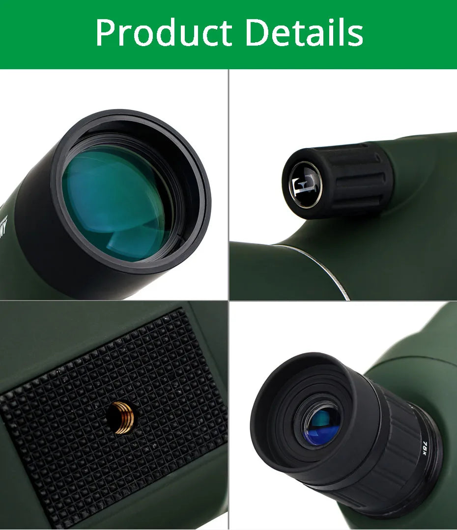 25-75x70 Telescope Spotting Scope Powerful Zoom Monocular FMC BAK4 Waterproof For Bird Watching Target Shotting