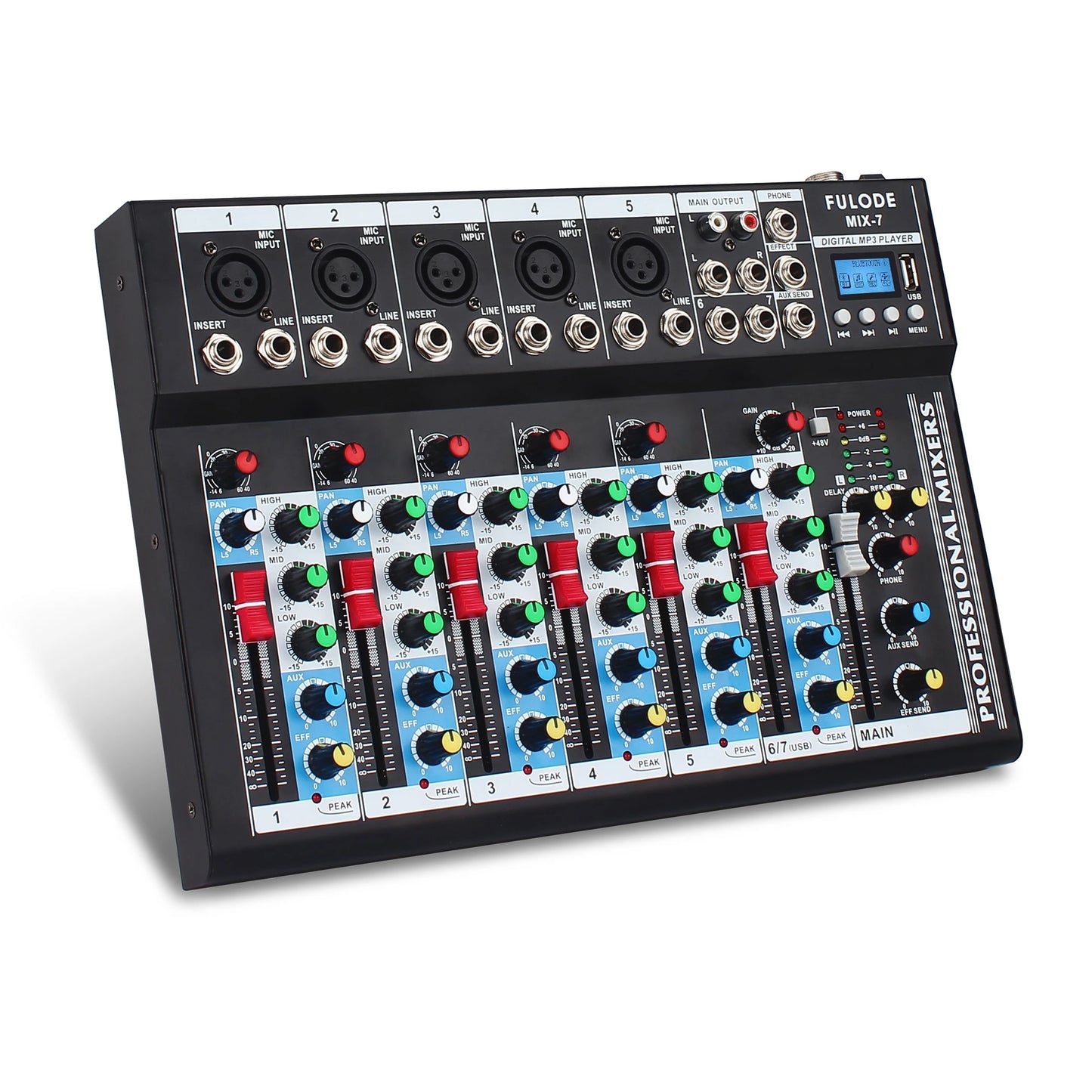 12 Channel Audio Mixer With 99 DSP Effects USB Bluetooth And 48V Phantom Power