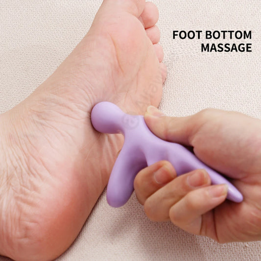 T Acupressure Foot Massager Thumb Finger Press Trigger Point Relieves Relaxation Whole Body Deep HandHeld Massage Feet Leg Tool