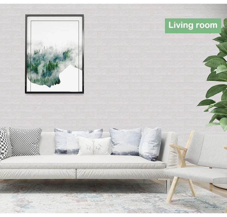 3D Wallpaper Decoration Self-adhesive Antique Foam Brick Wallpaper