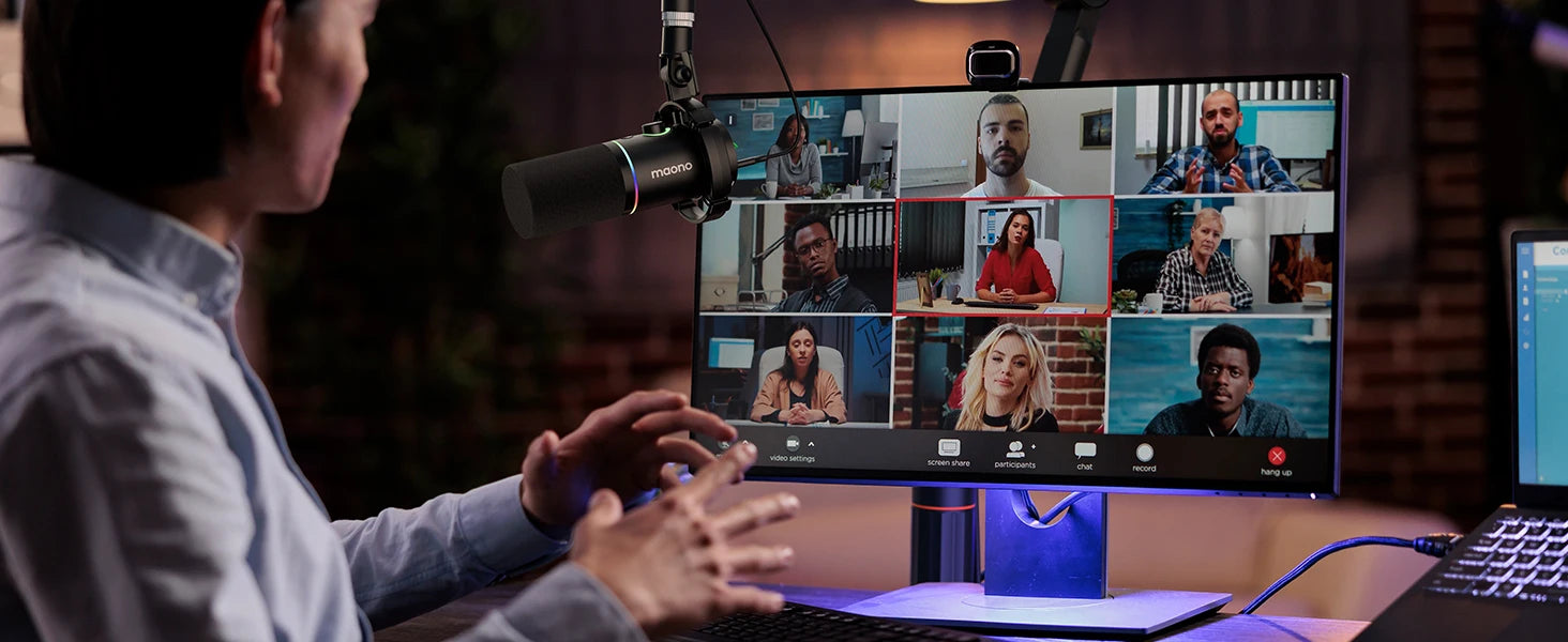 XLR\USB Dynamic Microphone For Gaming Recording Streaming Youtube Metal Mic With Software Tap-to-Mute Gain Knob PD200X