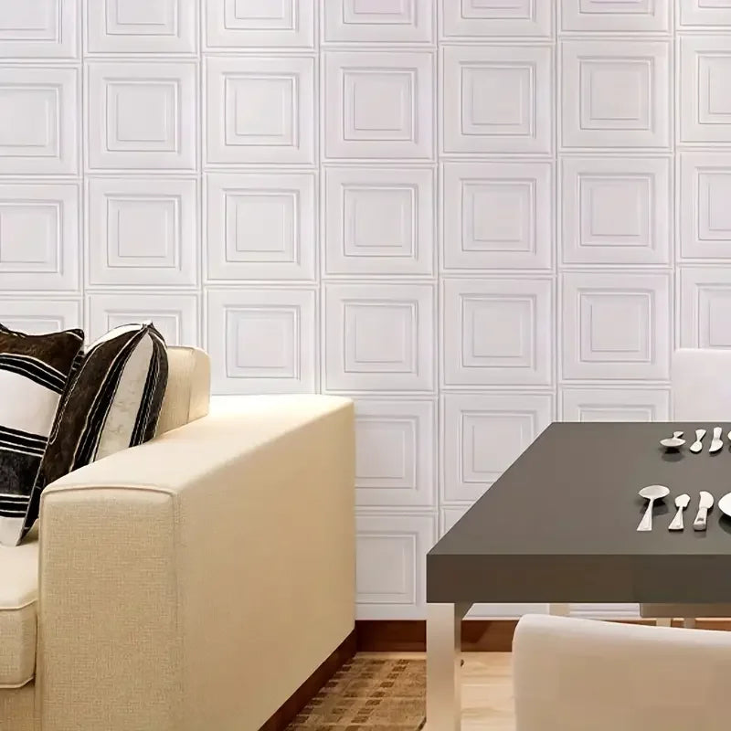 3d Ceiling 70*70cm Wall Stickers Bedroom Living Room Decoration Soft Pack Foam Stickers Waterproof Wallpaper Background Wall