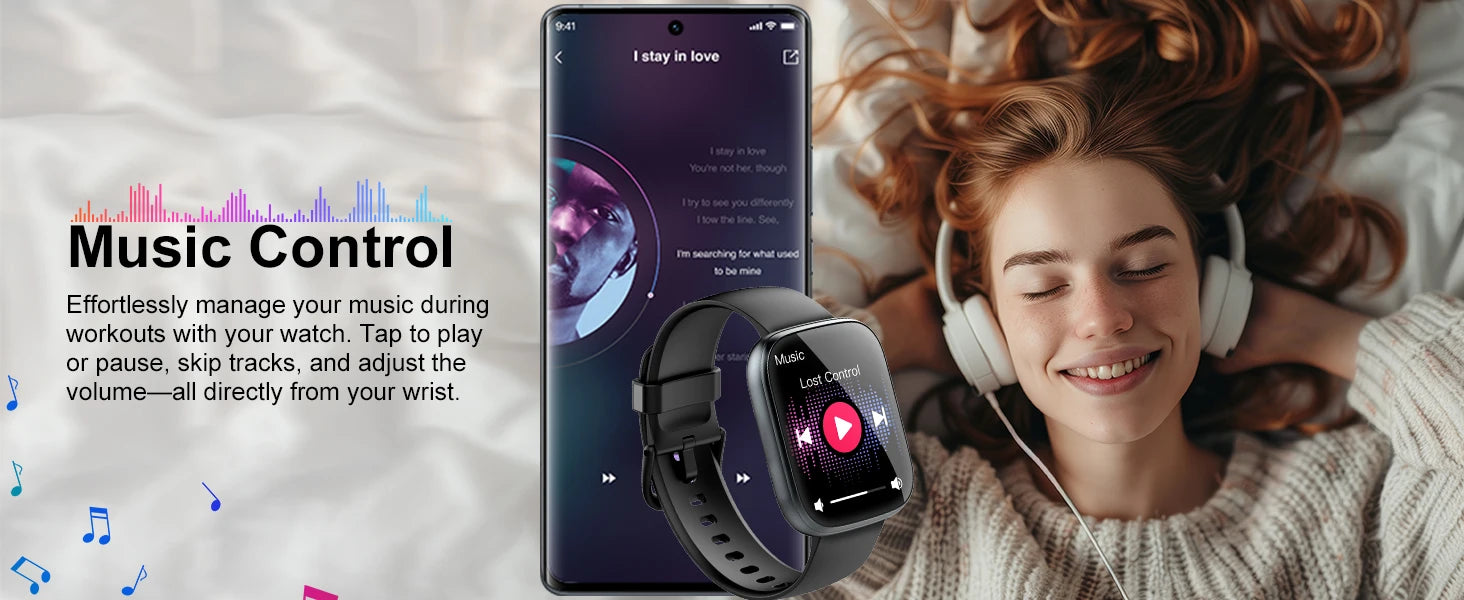 1.95'' Multifunctional Smart Watch Fitness Sports Bracelet Sleep Monitor IP68 Waterproof T80 Smartwatch