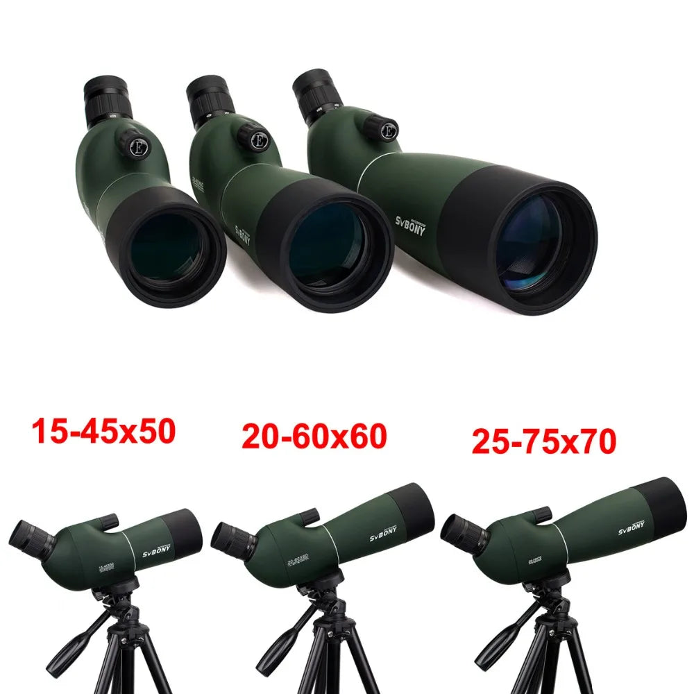 25-75x70 Telescope Spotting Scope Powerful Zoom Monocular FMC BAK4 Waterproof For Bird Watching Target Shotting
