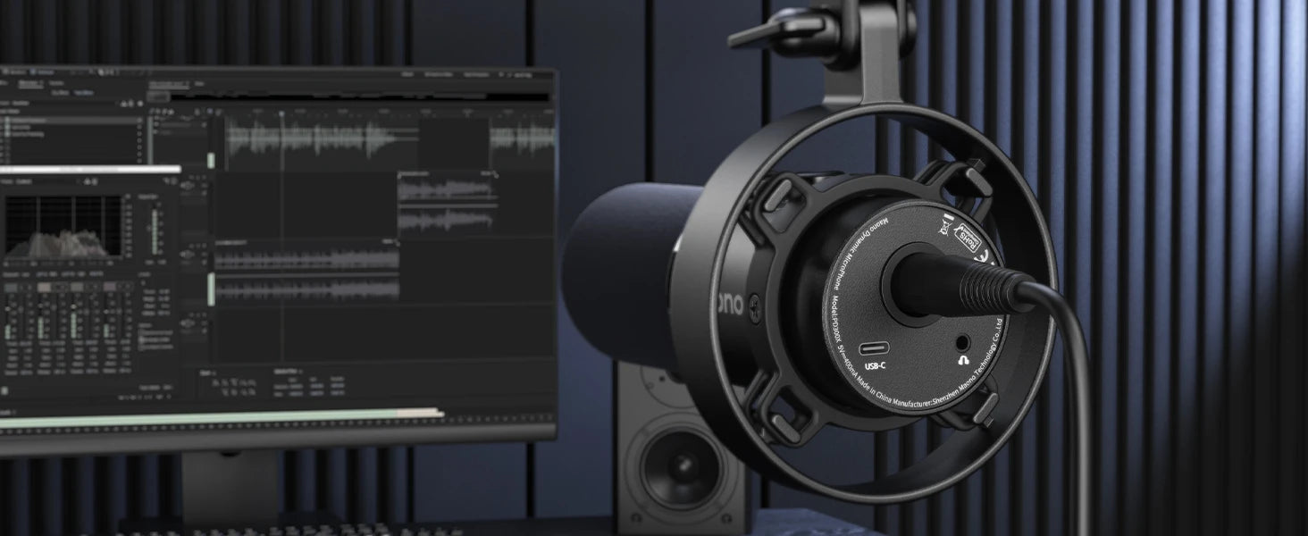 PD300X Dynamic Microphone XLR USB Podcast Recording Mic 192kHz24bit for Content Creation Home Audio Studio Noise Reduction