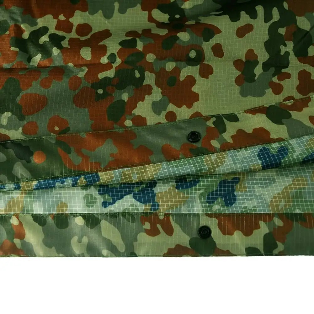 Waterproof Camouflage Rain Poncho for Hiking Camping and Motorcycle Riding