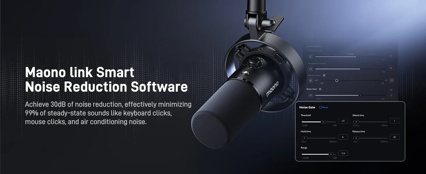 PD300X Dynamic Microphone XLR USB Podcast Recording Mic 192kHz24bit for Content Creation Home Audio Studio Noise Reduction