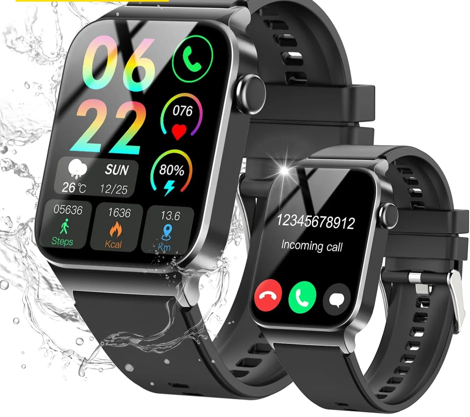 Smart Watch Sports Fitness Watch Smart Watch for Men Women  Watch Pedometer IP68 Waterproof 110+ Sports Modes