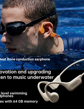 B60S True Bone Conduction Earphone 64GB Wireless Open Headset IPX8 Swimming Waterproof Headphones Choice With Microphone