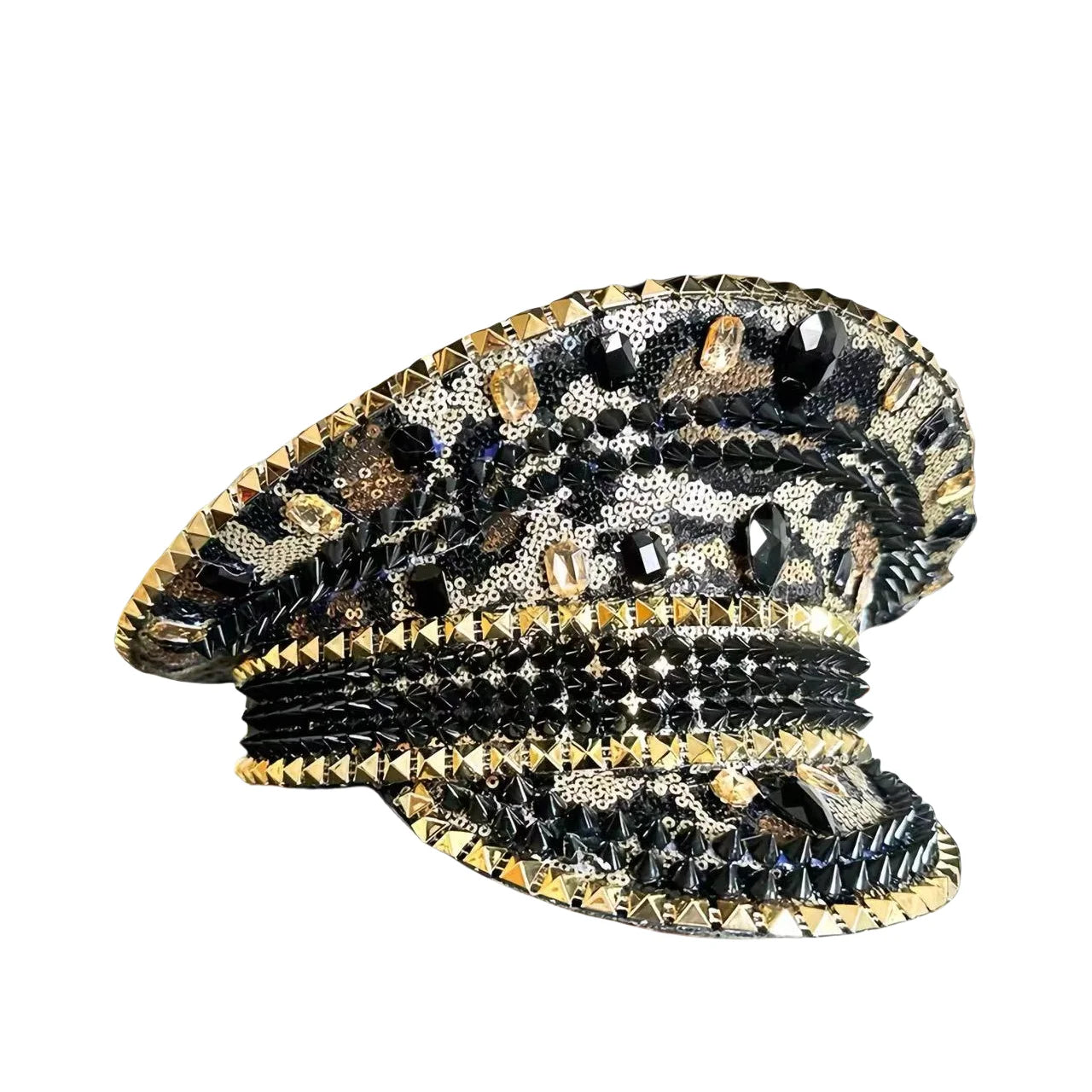 Steampunk Dark Gold Punk Captain Hat Masquerade Halloween Military Cap Halloween Party Adult Party Cruise party Music Festival