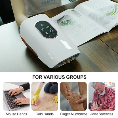 Wireless Electric Hand Massager Shiatsu Hand Massager Adjustable Heating Function