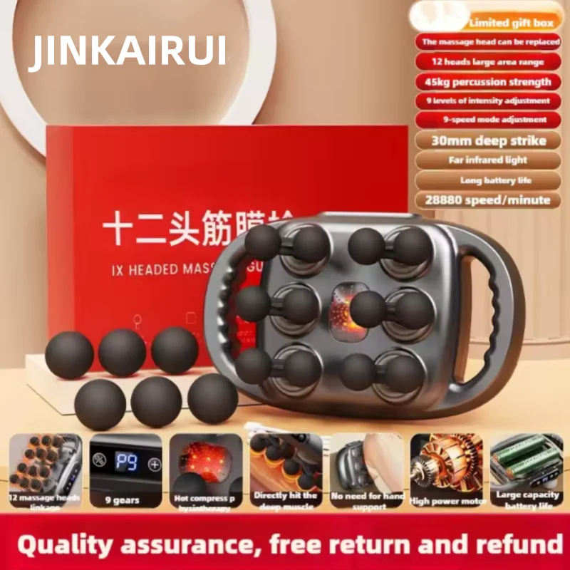 24 Massage Heads Massage  Deep Tissue Muscle Professional Grade High Quality Wireless Frequency Vibration Masajeador