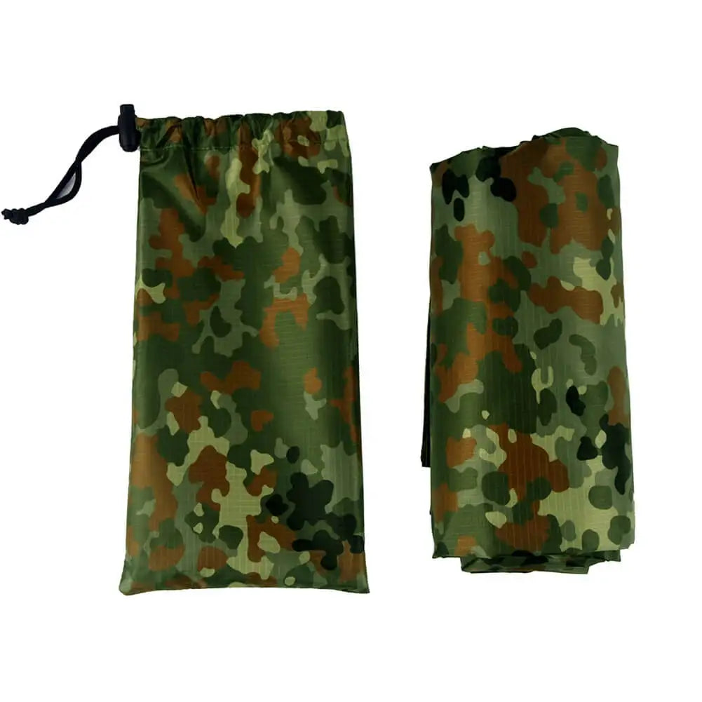 Waterproof Camouflage Rain Poncho for Hiking Camping and Motorcycle Riding