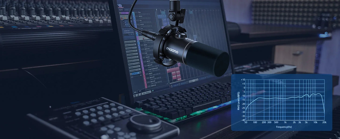 XLR USB Dynamic Microphone For Gaming Recording Streaming Youtube Metal Mic With Software Tap-to-Mute Gain Knob PD200X