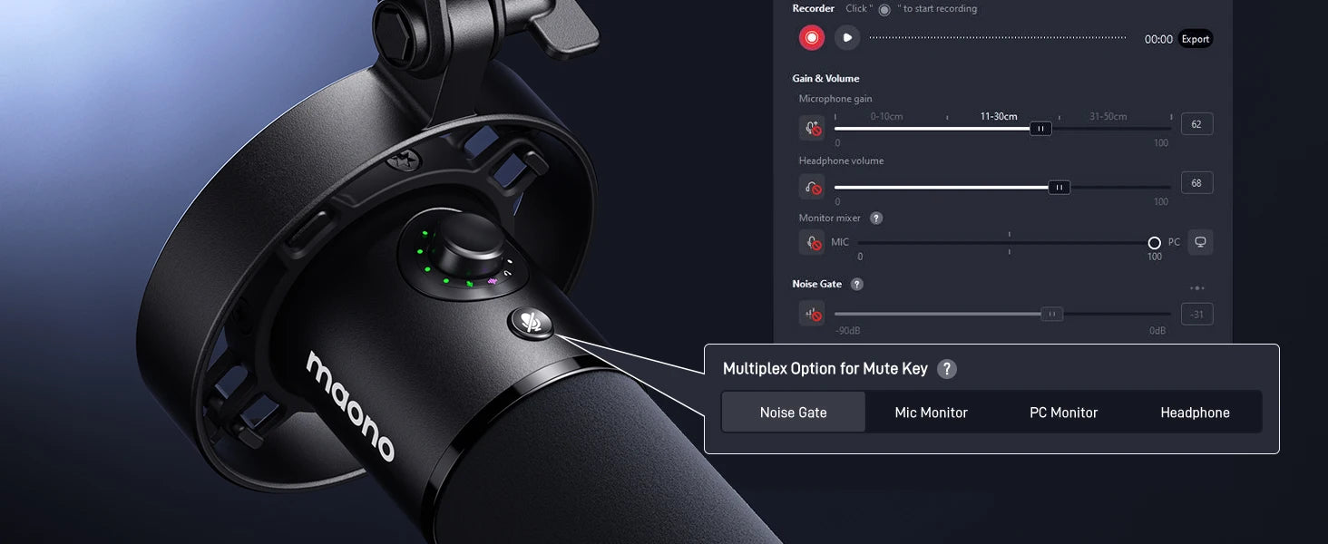 PD300X Dynamic Microphone XLR USB Podcast Recording Mic 192kHz24bit for Content Creation Home Audio Studio Noise Reduction