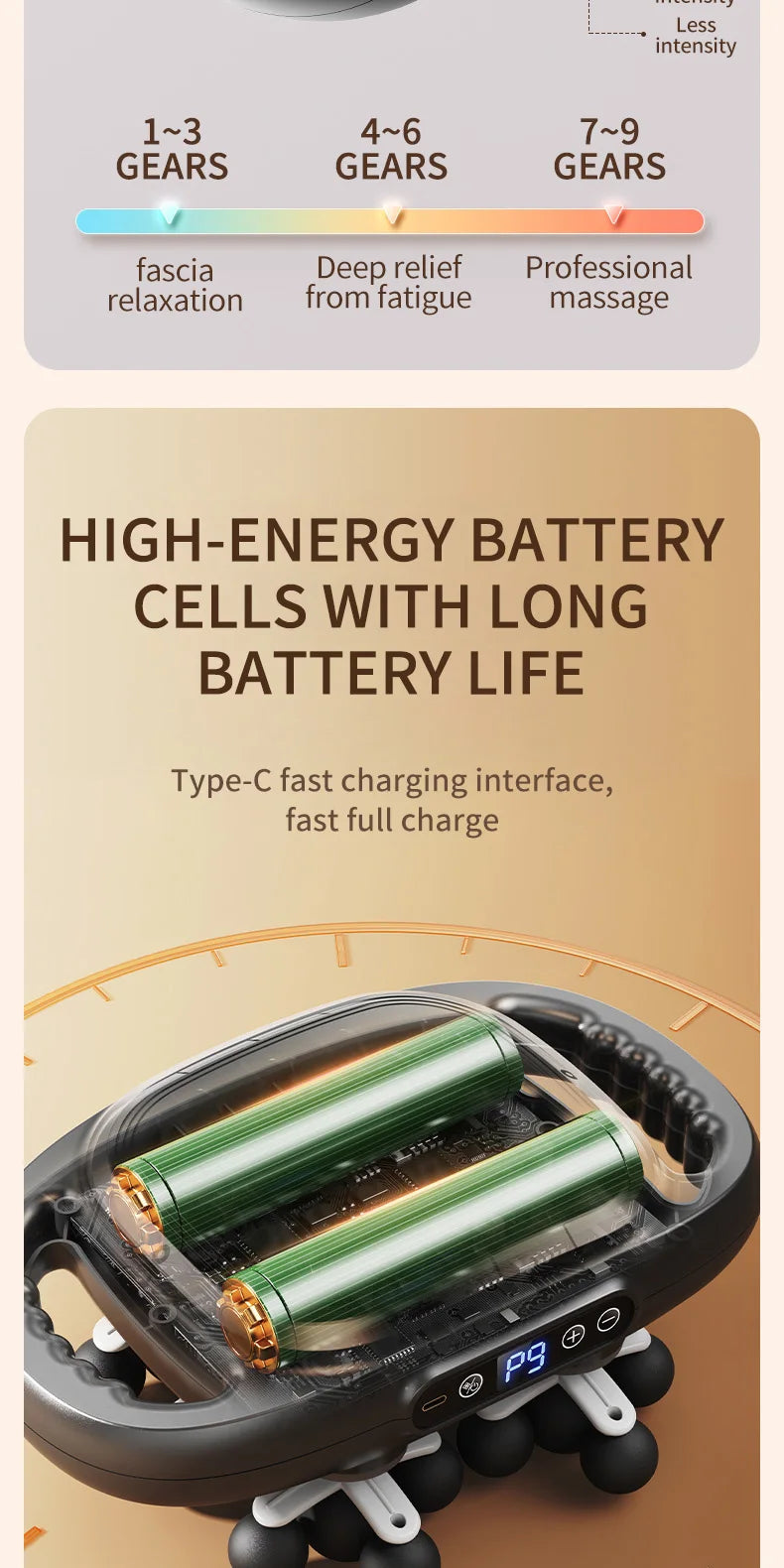 24 Massage Heads Massage  Deep Tissue Muscle Professional Grade High Quality Wireless Frequency Vibration Masajeador