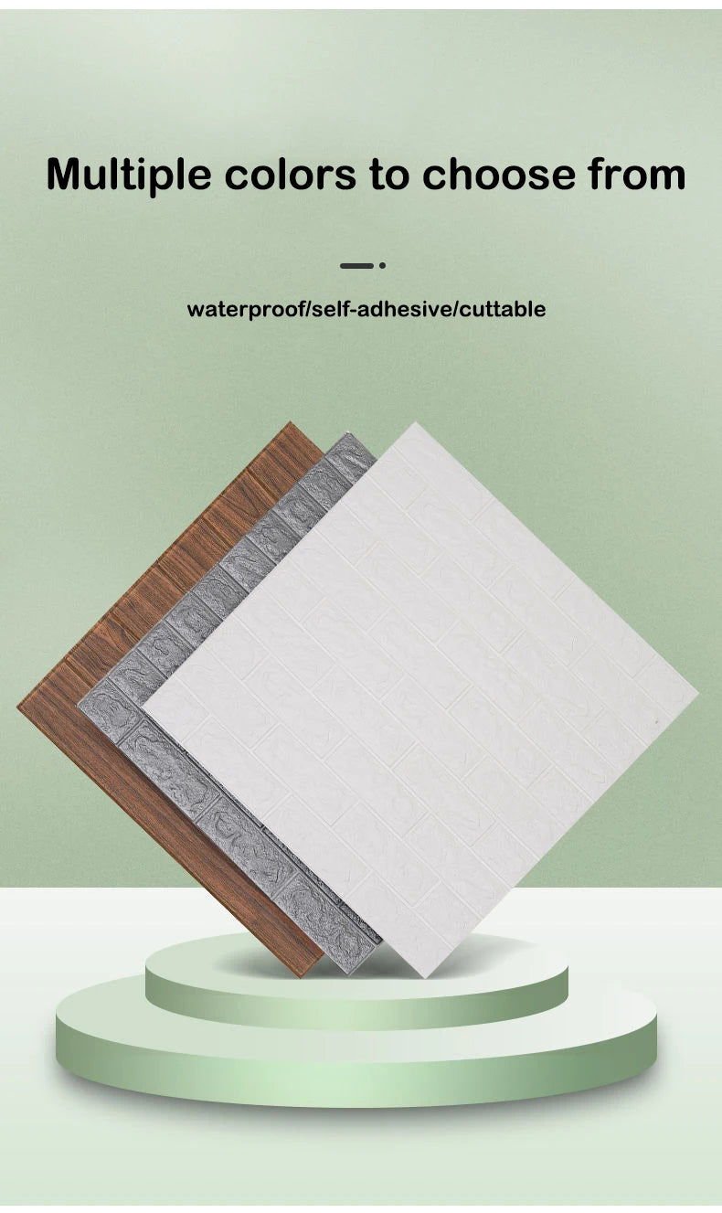 3D Wallpaper Decoration Self-adhesive Antique Foam Brick Wallpaper