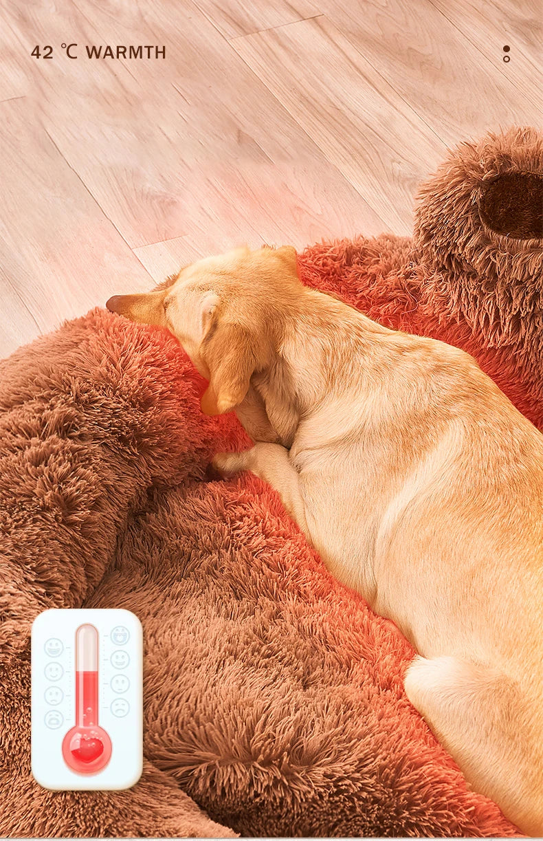 Winter Plush Pet Sofa Bed for Dogs and Cats