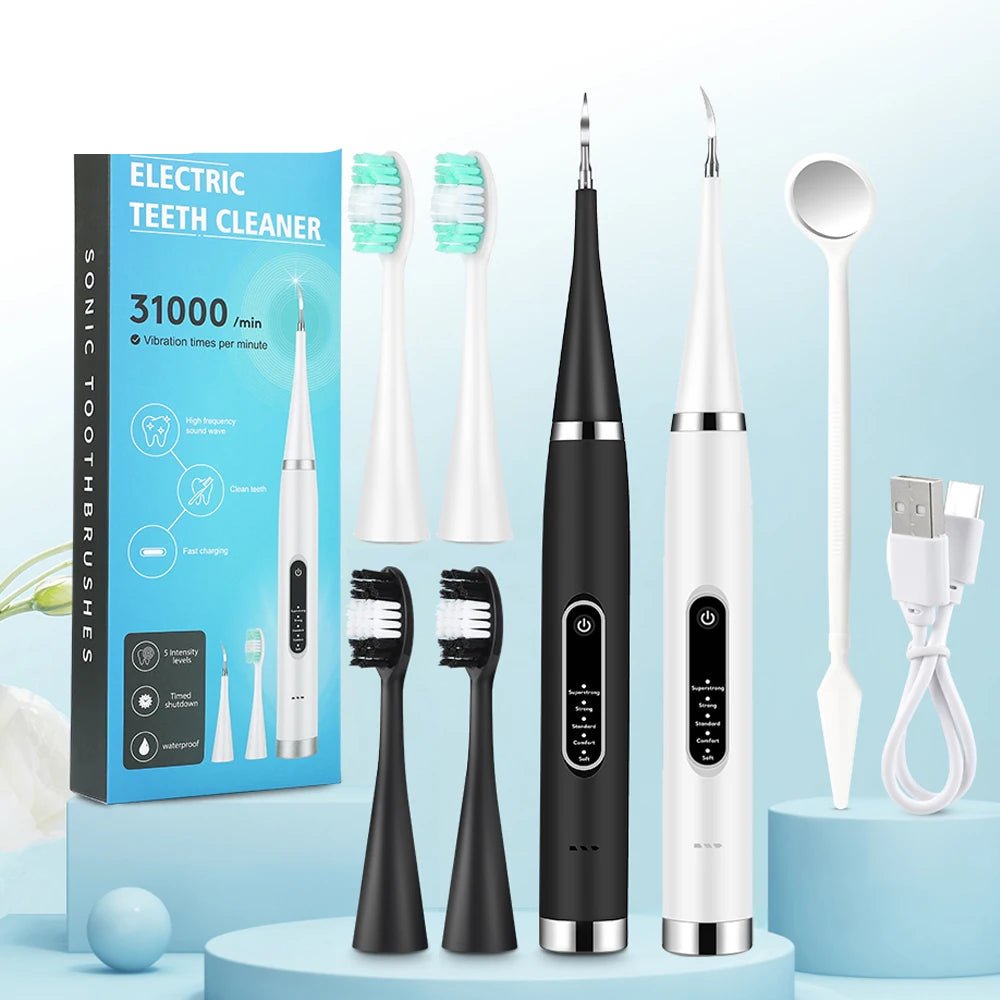 Electric Teeth Whitening Dental Calculus Scaler Plaque Coffee Stain Tartar Removal High Frequency Sonic Toothbrush Teeth Cleaner