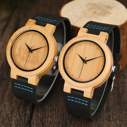 Belt Wood Watch Simple Fashion Lettering Custom Logo