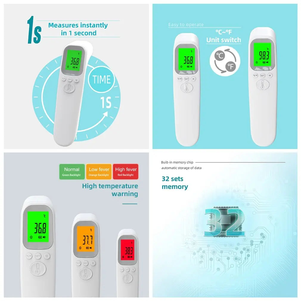 Infrared Digital Thermometer Non Contact Forehead Medical   Adult Thermometer Fever Body Head Temperature Tool