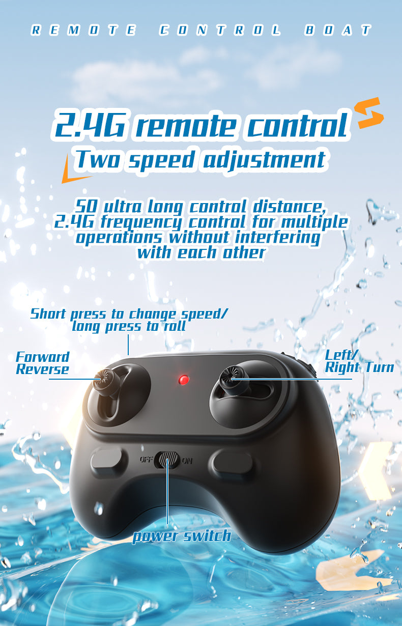 Mini Rc Boats High Speed 360 Degree Flip Electronic Remote Control Racing Ship  Competition Water Toys for Gifts