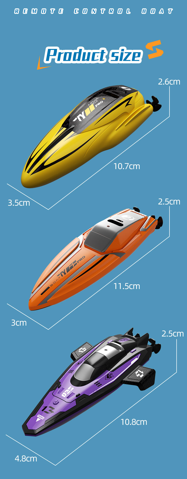 Mini Rc Boats High Speed 360 Degree Flip Electronic Remote Control Racing Ship  Competition Water Toys for Gifts