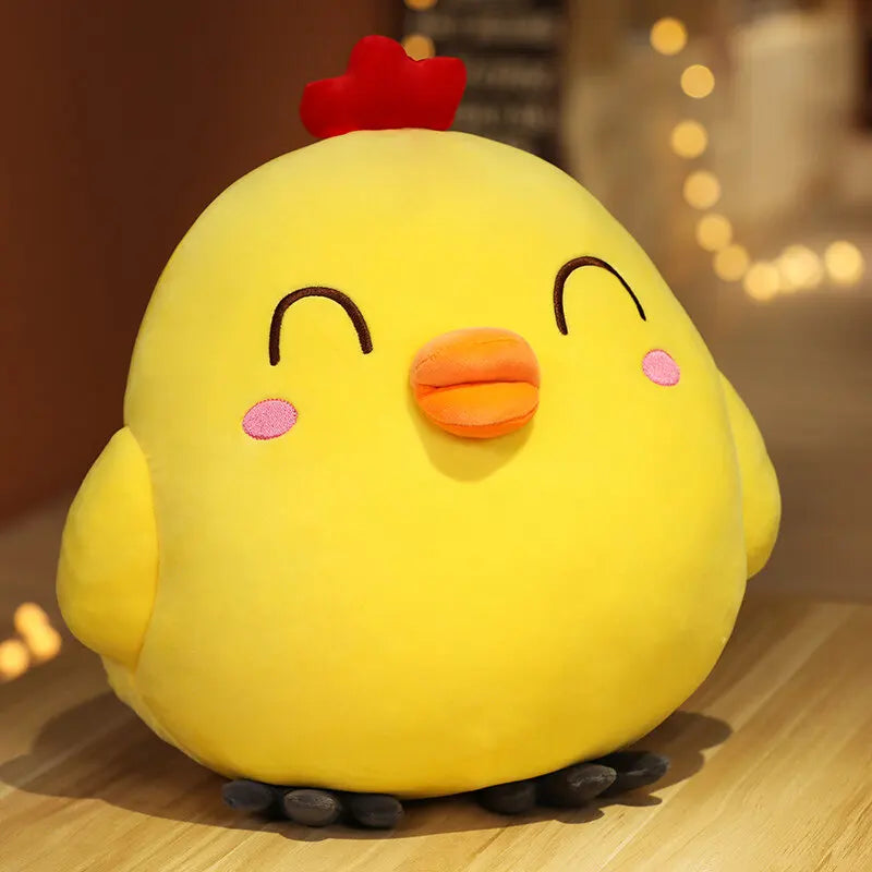 Cute Yellow Chicken Plush Stuffed Animal Soft Pillow