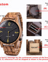 Wooden Wristwatch Wrist Band Man Luxury Calendar Quartz  Simple Date Display Wood Watch