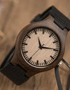 Black Men Wristwatch Quartz Wooden Watch Logo Designs Special Gift With Leather Band Wood Watches
