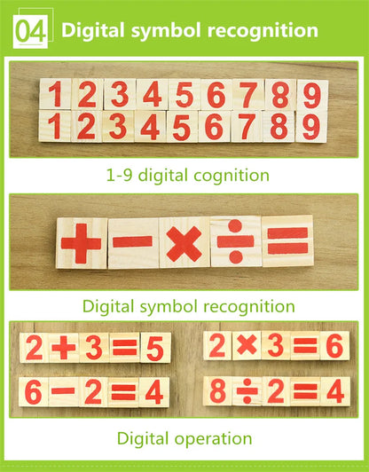 Children Learning math Wooden Educational Toys Digital Stick Montessori Teaching Aid Mathematics Enlightenment Knowledge