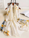 Women Summer Silk Scarves Shawl Lady Wrap Soft Female Echarpe Designer Beach Stole Bandana foulard muffler
