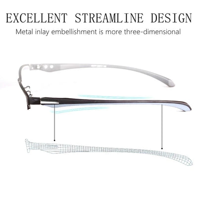 Photochromic Reading Glasses Bifocal Progressive Reading Glasses Men Blue Light Blocking Multifocal Eyewear Half Frame