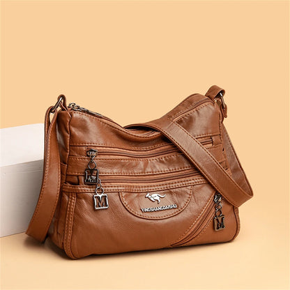 Shoulder Crossbody Bags for Women High Quality Soft Pu Leather Messenger Bag for Girls Purse And Handbags