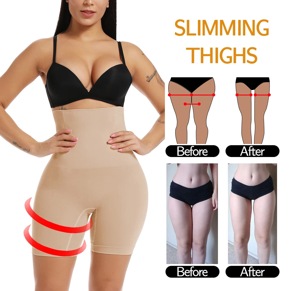 Women Body Shaper Tummy Control Shorts Slimming Underwear High Waist Shaping Panties Thigh Slimmer Safety Short Pants Shapewear