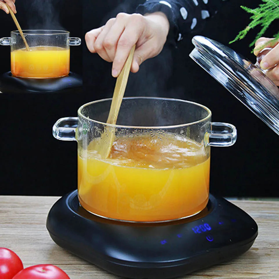 Transparent Glass Soup Pot Household Kitchen Vegetable Salad Bowl Thicken Flame Explosion-Proof Cook Saucepan Cookware