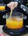 Transparent Glass Soup Pot Household Kitchen Vegetable Salad Bowl Thicken Flame Explosion-Proof Cook Saucepan Cookware