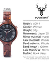 Wooden Watch in Japanese Quartz Wristwatches Red Sandalwood