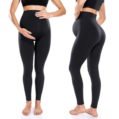 Maternity Leggings Over The Belly Pregnancy Pants High Waist Belly Support Tights for Mothers Pregnant Women Body Shaping Pants