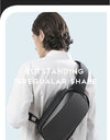 Multifunction USB Crossbody Bag Shoulder Bag Man TPU Waterproof Travel Sling Messenger Pack Chest Bag