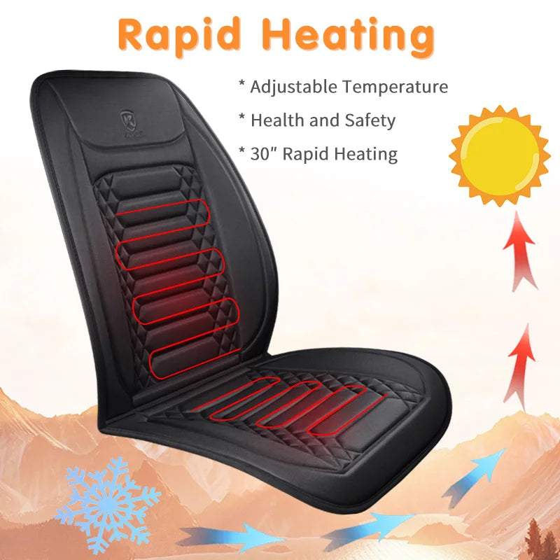 Car Heated Seat Cover 12V Universal 30's Quick Heating Seat Pad Intelligent Controller Widen and Thicken Car Auto Seat Heater