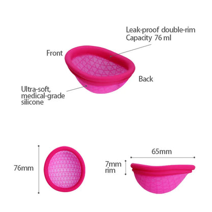 Soft Silicone Menstrual Cup Extra-Thin Sterilizing Reusable Menstrual Disk Tampon Pad Alternative Woman Care Tools