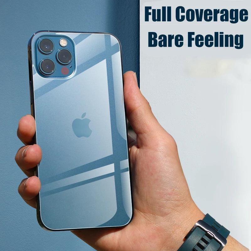 3in1 Front+Back+Lens Full Cover Protective Tempered Glass For iPhone 15 11 12 14 13 Pro Max Clear Screen Protector Glass Film