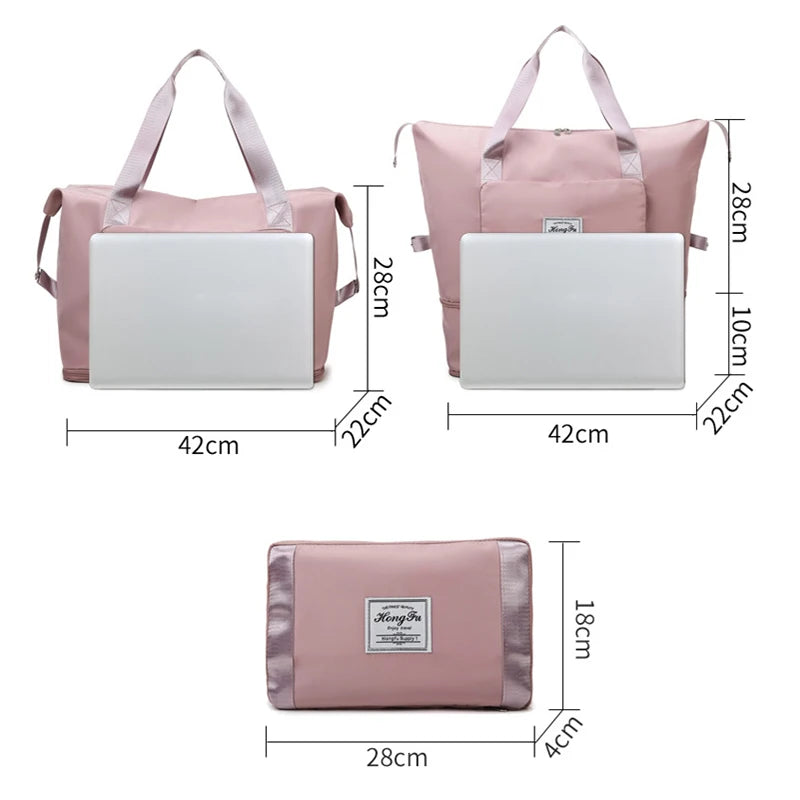 Foldable Travel Bags Sports Large Capacity Luggage Tote Handbags Waterproof Storage Shoulder Bag For Women Men Duffle Bag